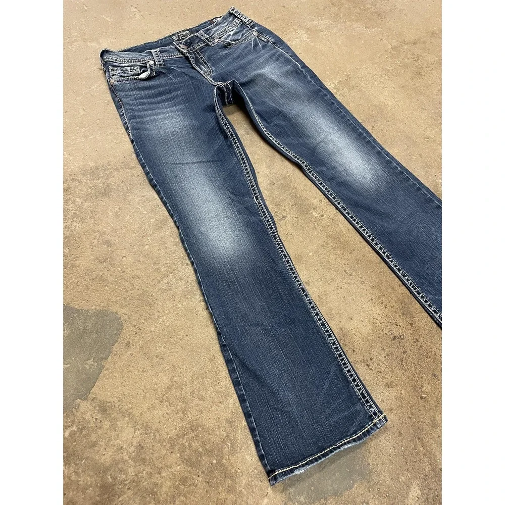 Silver Jeans Co. Jeans Womens 30x31 Medium Wash Suki Mid Slim Boot Stretch Denim